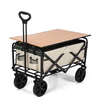 Folding Garden Cart: Large Capacity Utility Cart for Camping and Outdoors