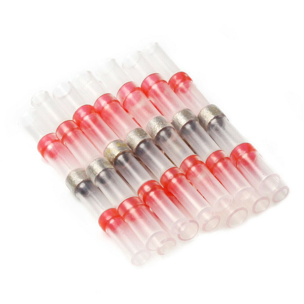 100/300/500PCS Heat Shrink Soldering Sleeve Insulated Waterproof Electrical Butt Splice Wire Butt Connectors Solder Terminals