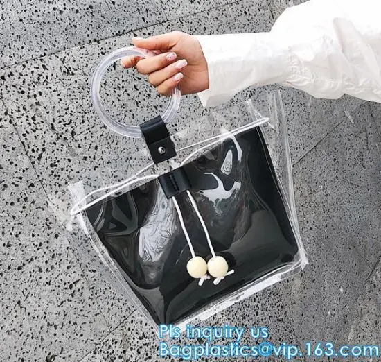pvc Tote Bag Customize Logo pvc Shopping Bag, PVC Handbag Clear Tote Beach Bag Transparent Purse Handbag,pvc shopping bag, Pvc C