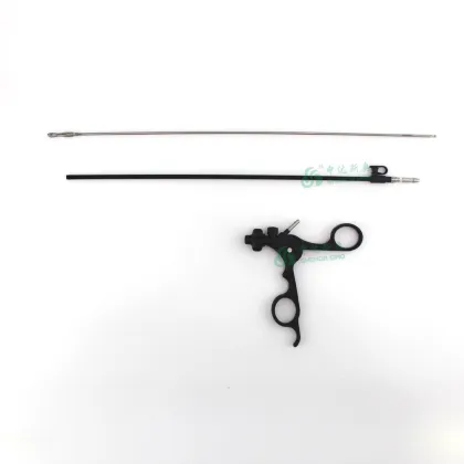 Single Action Laparoscopy Scissors with Enhanced Cutting