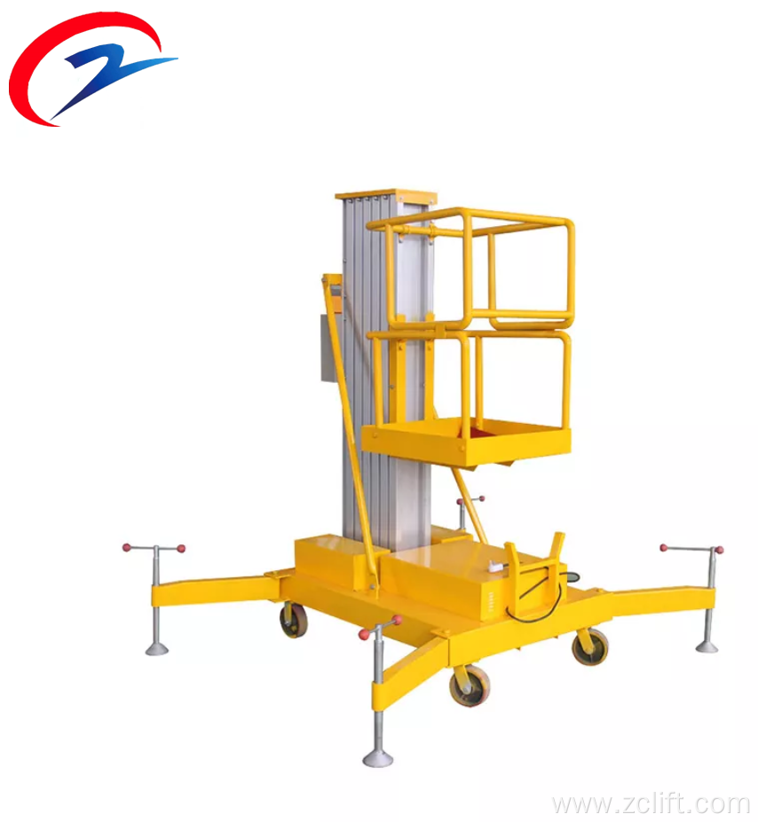 Single Mast Aluminum Alloy Lift Platform