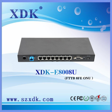 8FE FTTB ONU GEPON ONU with CATV for fiber network solution