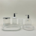 Set de accesorios de baño de vidrio de 6 piezas