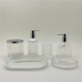 Ensemble d'accessoires de salle de bain en verre 6pcs