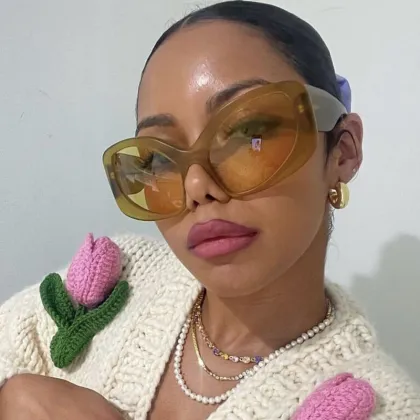 Elegant Vintage Oversized Cat Eye Sunglasses - Luxury Brand for Women