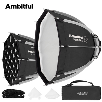 Cullatura soft -box ottagonali mini ottagonali veloce per yn150, ifootage, nanlite forza 60 fotografia luce