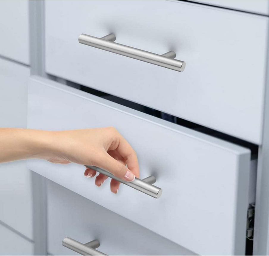 brushed stainless cabinet pulls
