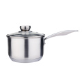 Brushed kitchen cookware steamer pot for induction cooktop