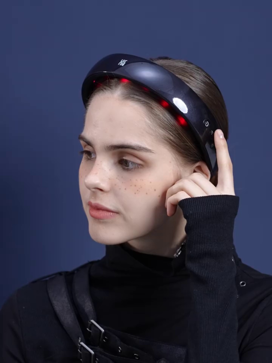 Hands-Free Vital Massage H1 Fashion Hairband Head Massager Standard- Slim & Lightweight, 11 Vibrating Heads, 5 Modes, 3 Intensit