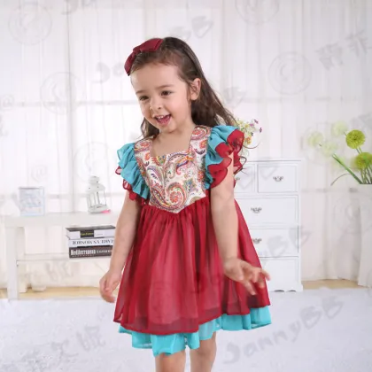 girls Rosa Flamenco remake chiffon dress