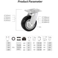 4Inch 5Inch 6Inch 8Inch Black PU Swivel Casters