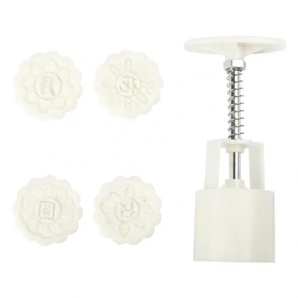 Food Grade Plastic ABS Round Mooncake Mold Pastry Tool