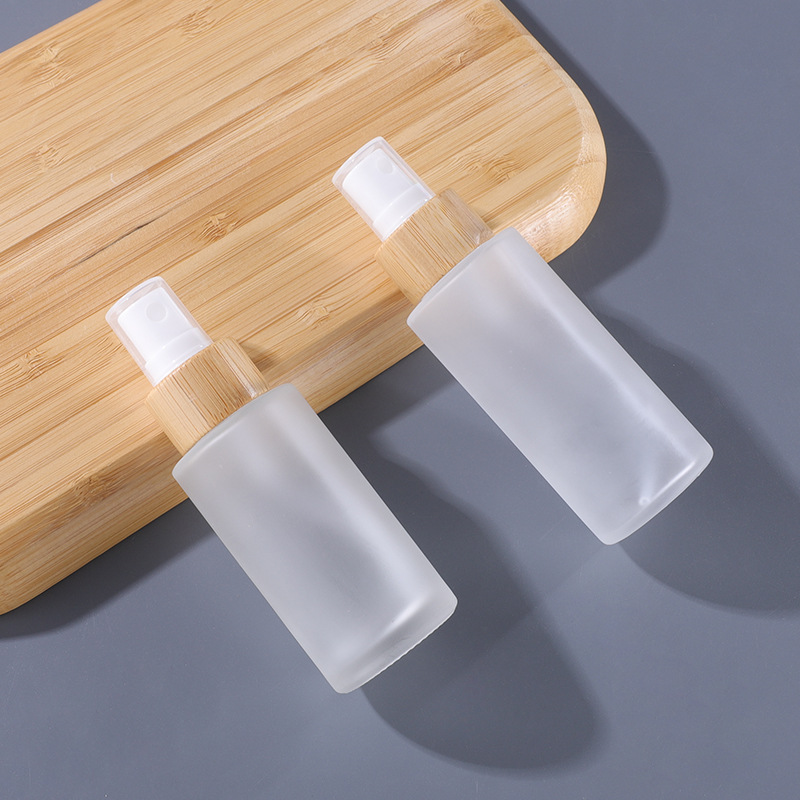 Bamboo Frosted Glass Spray Bottle