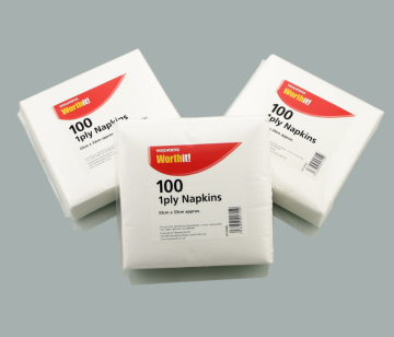 Foldable and removable napkin with 3 layers