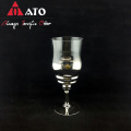 Clear candle holder with half plating