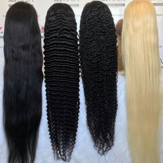 Brazilian Human Hair Lace Front Wig,Deep Wave Virgin Hair Lace Wig For Black Women,Pre Pluck Lace Wig With Baby Hair