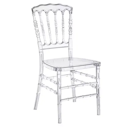 Transparent Royal Stackable Acrylic Resin Dining Chairs