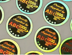 Custom lipstick tube hologram labels for brand name