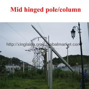 Mid hinged pole