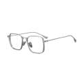 Titan -Rechteckdesigner Silberrahmen Brille online