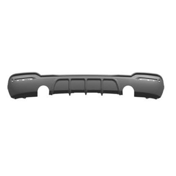 Matte Black F34 GT Rear Lip - Double Sides Single Outlet for BMW 3 Series