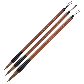 36005 Deli Calligraphy Brush Pen Set - 3 Pcs Light Brown
