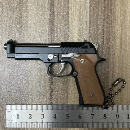 Realistic Fuya Beretta 92F Mini Gun Keychain with Movable Parts