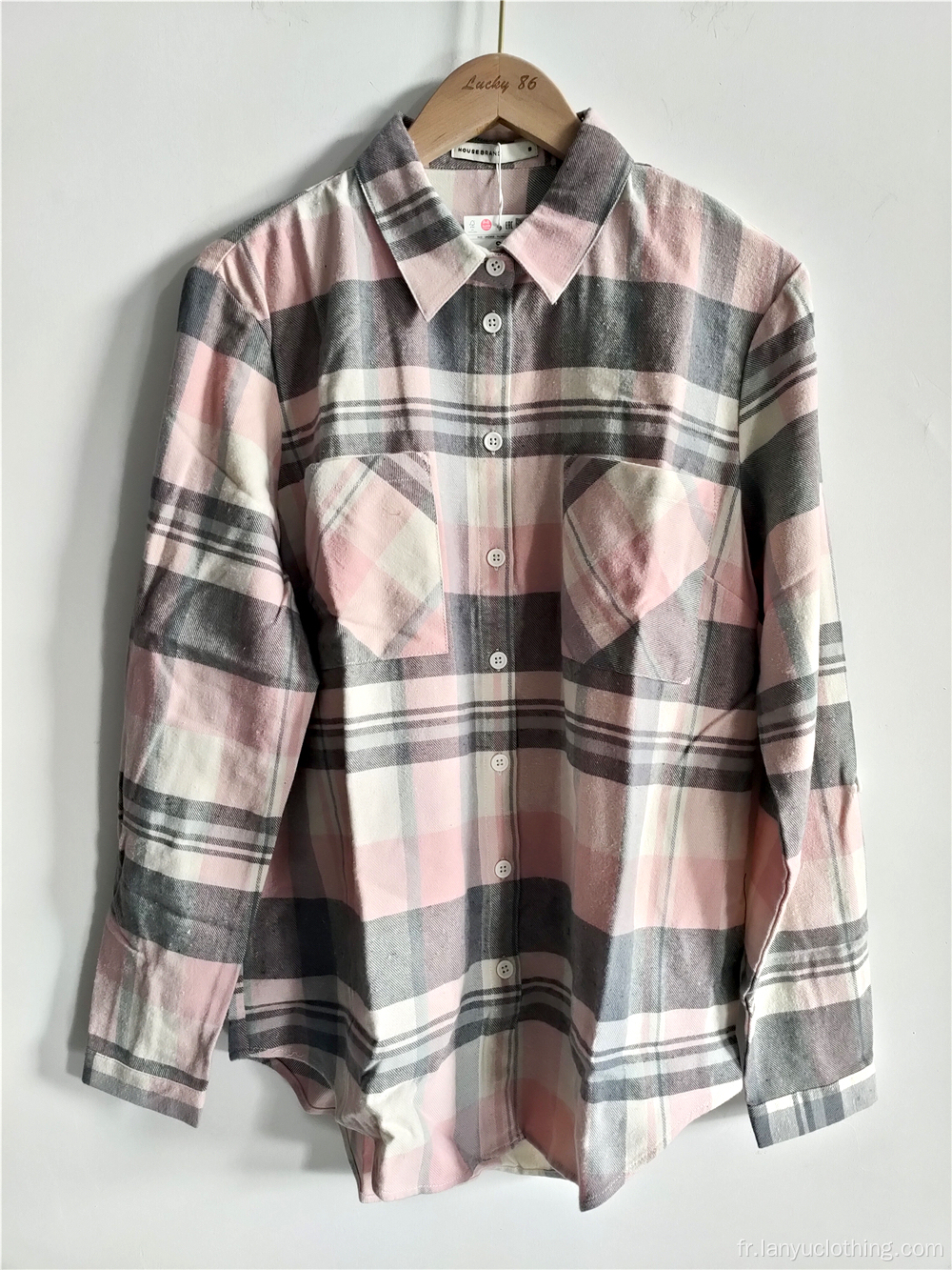 Chemise à carreaux pour dames