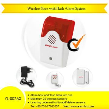 Wireless Siren with Flash Security Spot Alarm System
