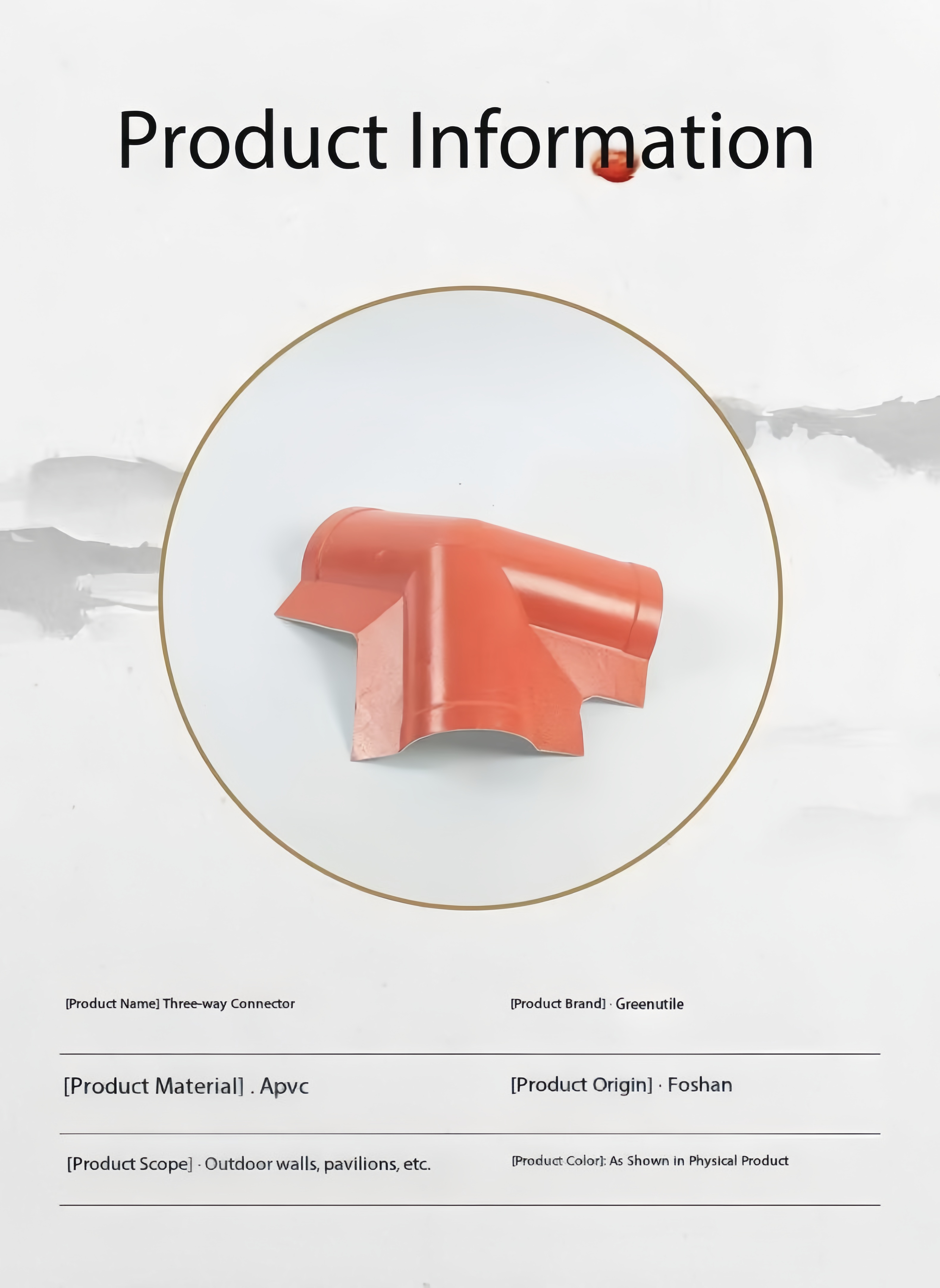 production information of Three-way fitting for roof sheet