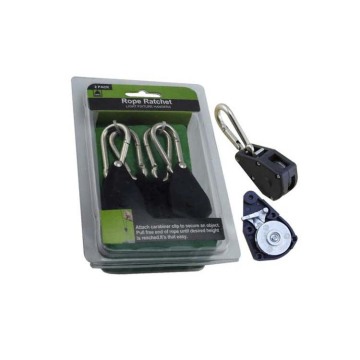 Hydroponics Equipment: 2pcs 1/8" 150lbs Nylon Ropes and Sheaves Set for Agriculture and Greenhouse Use