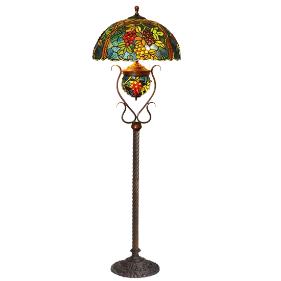 Luxurious American Retro Tiffany Floor Lamp for Living Room and Bedroom