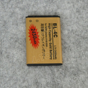 High Capacity 3.7V 2450mAh Gold Business Battery for Nokia 6100 6300 BL-4C , battery manufacturer