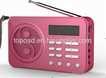 Small Mini Portable Audio Old Man Walking Machine Card Radio Speakers T-208 