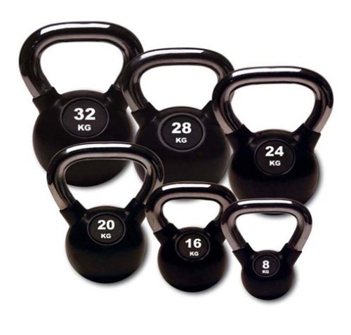 Rubber Kettlebell with Steel Handle
