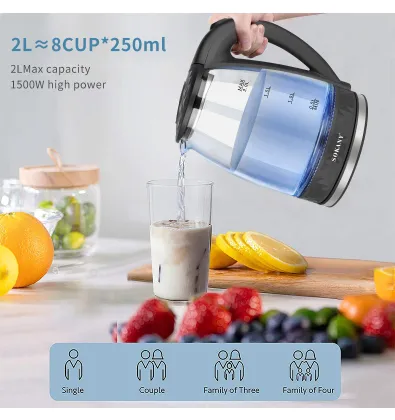 SK-1045 SOKANY Glass Kettle - Factory Stocks Available