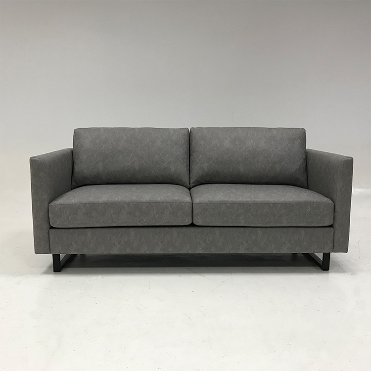 Double sofa solid color leather