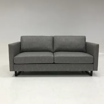 Double sofa solid color leather