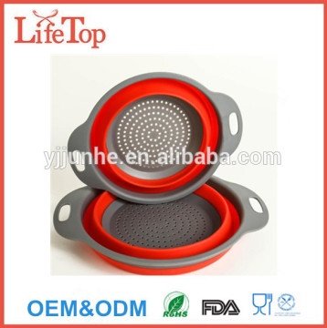 Collapsible Silicone Colander Silicone Strainer set of 2