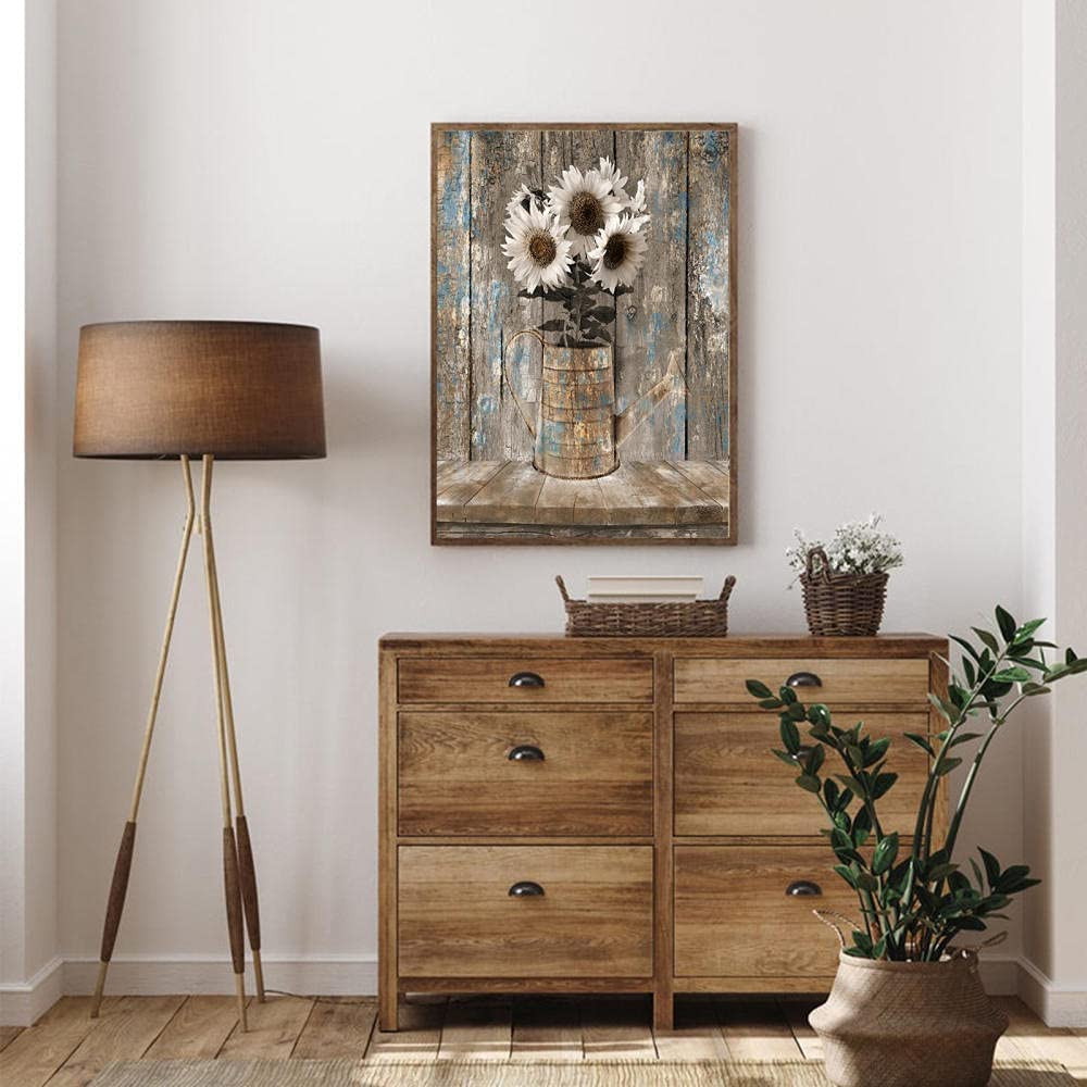 Rustic Farmhouse Sunflowers Wall Art