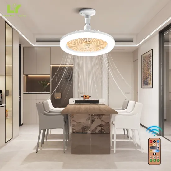 3-Color Changing LED Ceiling Fan Light E27 Base 260mm Diameter Remote Control