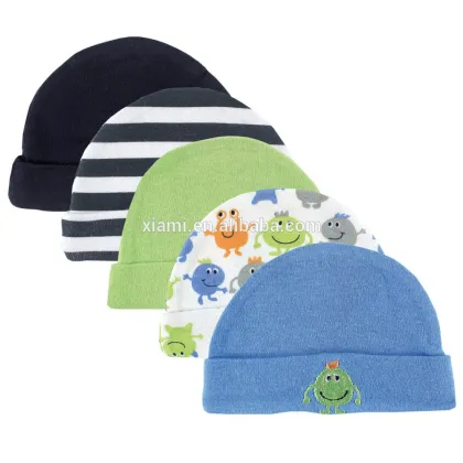 newest nature fabric superior texture pure color little car pattern cap baby boy