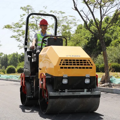 top brand Double Drum Compactor Vibratory 1.5 TON EPA Road Roller