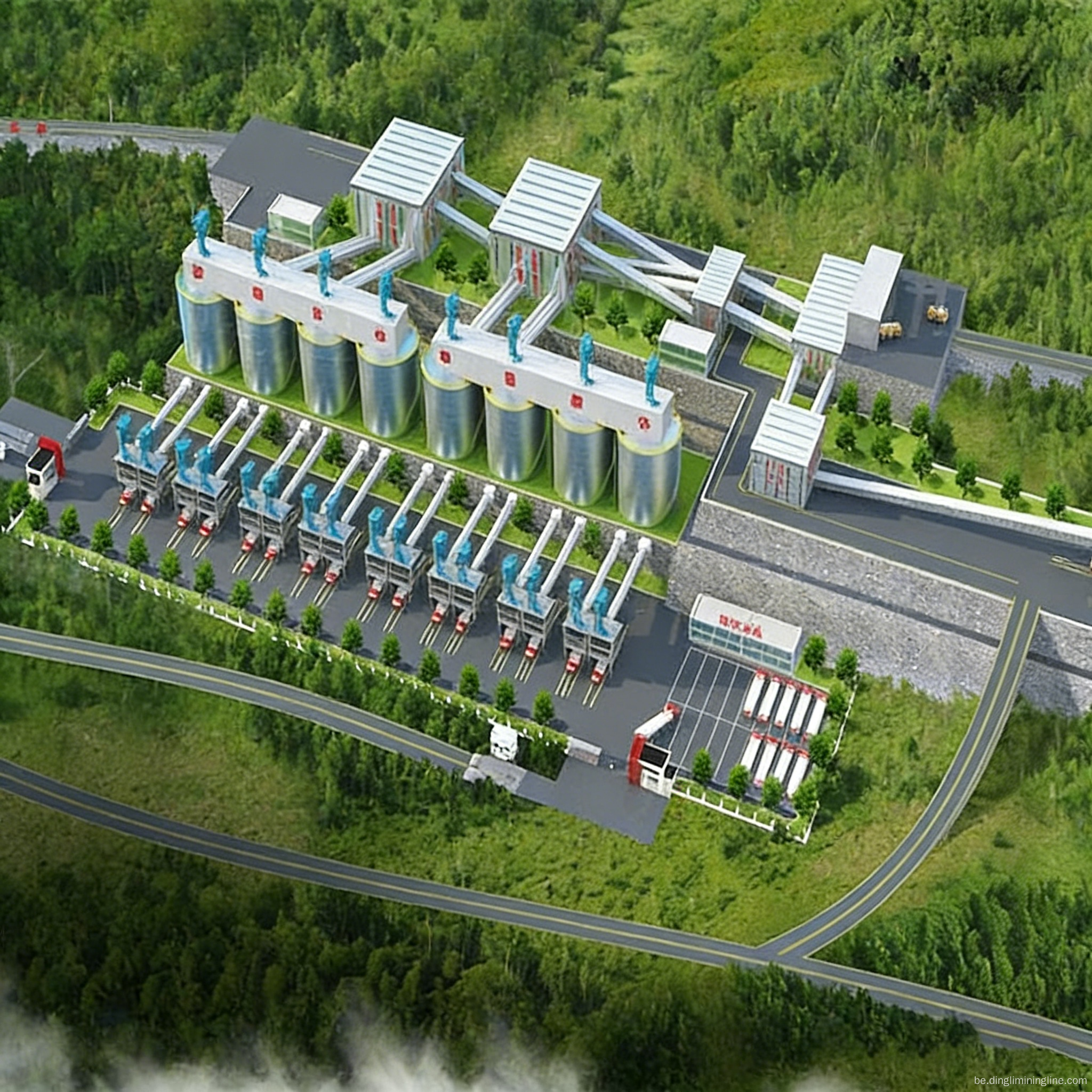 Праект вытворчай лініі агрэгатаў магутнасцю 2500 TPH