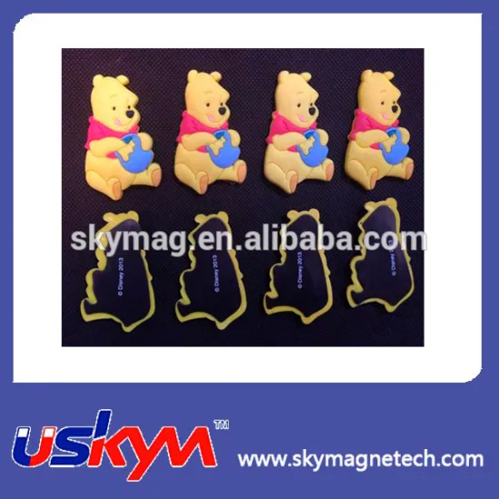 Promotional custom 3D soft PVC animal fridge magnets for Gifts