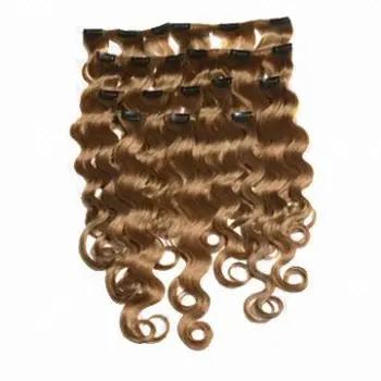 Wholesale 100% human Remy hair clip-in extensions, no tangle