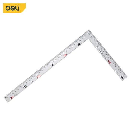 Deli Tools DL7130 150x300mm L Type Right Angle Ruler Stainless Steel Square Framing Square Ruler
