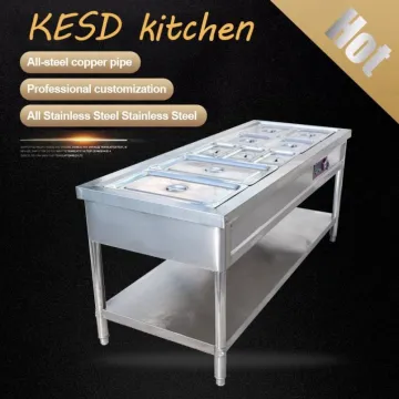 High Quality Popular Restaurant Table Top Food Stainless Steel Countertop Bain Marie