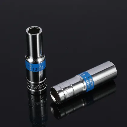 Silvery 1/2 Mirror Blue Ribbon Long Socket