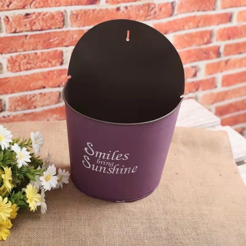 Iron wall hanging flower pot tin bucket